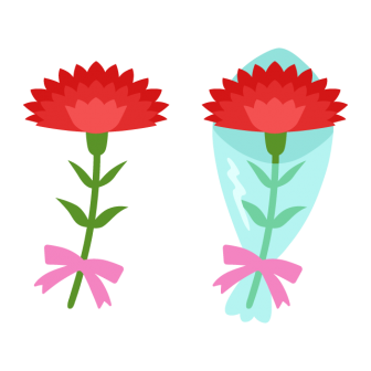 Japanese Mother's Day Red Carnation Free PNG and Vector