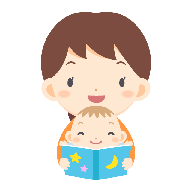 Woman Reading a Picture Book for Baby Free PNG and Vector - PICaboo! | Free Vector Images