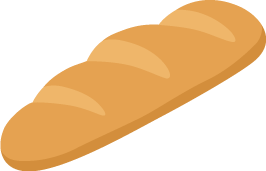 短いフランスパンの無料ベクターイラスト素材