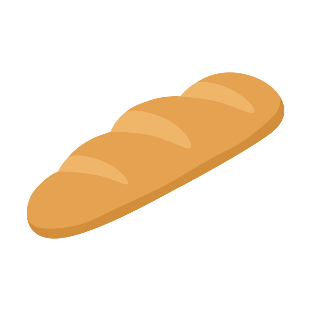 短いフランスパンの無料ベクターイラスト素材 Picaboo ピカブー 無料ベクターイラスト素材