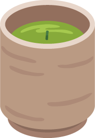 緑茶（茶柱つき）の無料ベクターイラスト素材