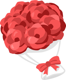 赤いバラの花束の無料ベクターイラスト素材