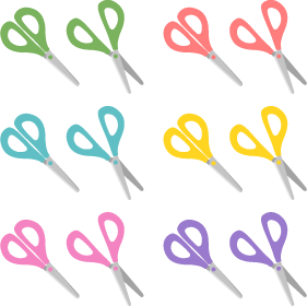 Scissors 6 Colors Free Png And Vector Picaboo Free Vector Images