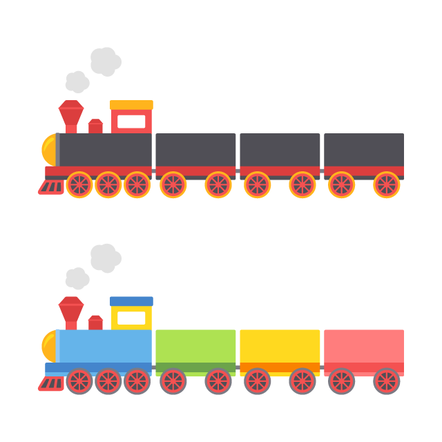 機関車 汽車 Sl 2色の無料ベクターイラスト素材 Picaboo ピカブー 無料ベクターイラスト素材