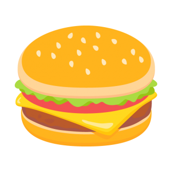 ハンバーガーの無料ベクターイラスト素材