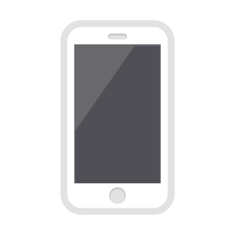 スマホ（白）の無料ベクターイラスト素材
