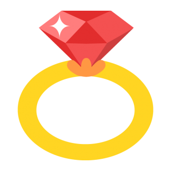 Gold Ring with Ruby Gem Free PNG and Vector