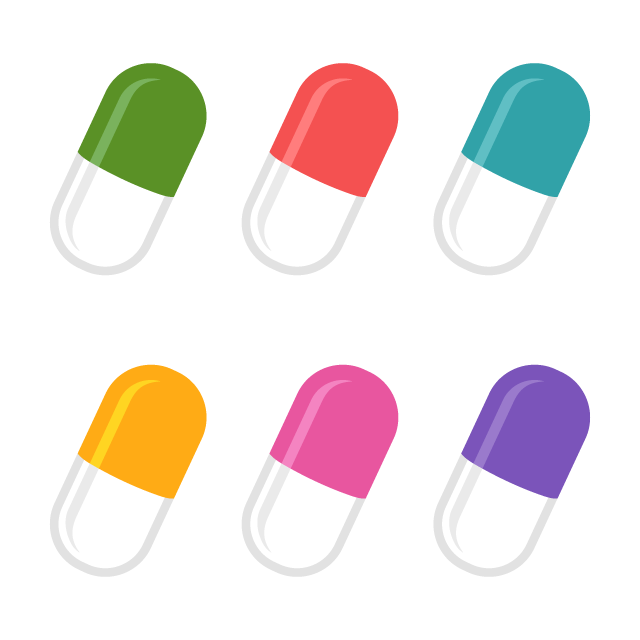 Capsule 6 Colors Free Png And Vector Picaboo Free Vector Images