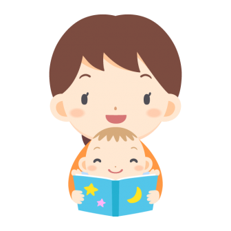Woman Reading a Picture Book for Baby Free PNG and Vector