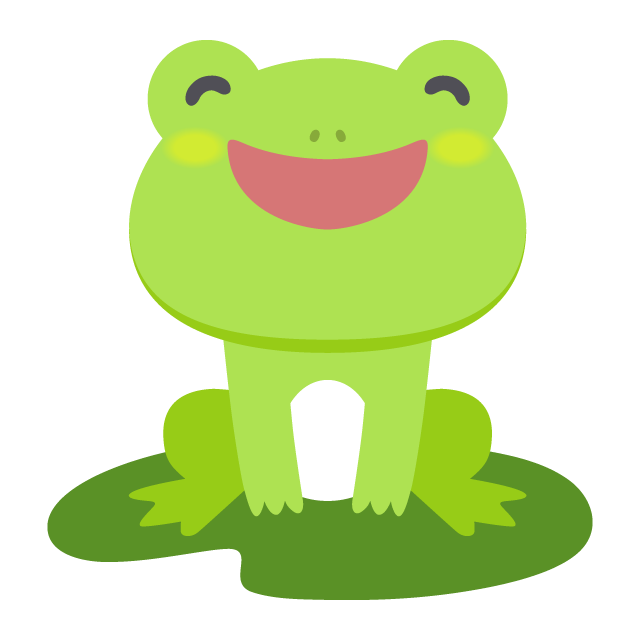 笑顔のカエルの無料ベクターイラスト素材 - PICaboo! （ピカブー！）| 無料ベクターイラスト素材