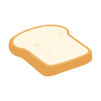 山型食パン（山食）1枚の無料ベクターイラスト素材