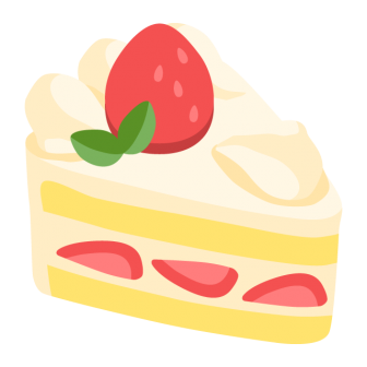 いちごの生クリームケーキの無料ベクターイラスト素材