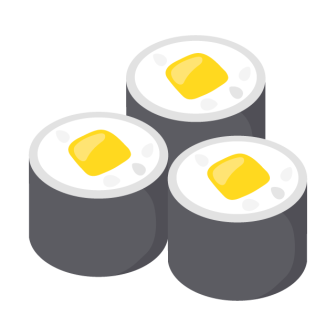 たくあん巻き（しんこ巻き）の無料ベクターイラスト素材