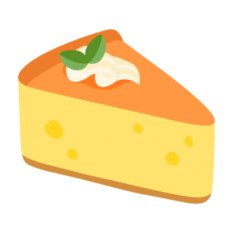 生クリームが乗ったチーズケーキの無料ベクターイラスト素材